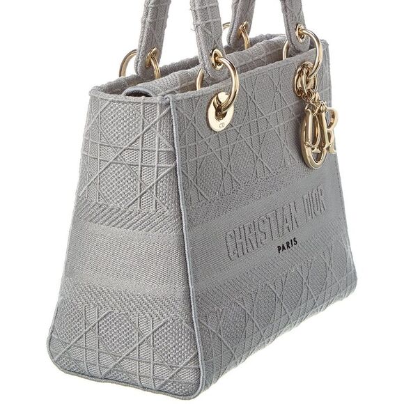 Dior Lady D-Lite Medium Canvas Tote - Picture 3 of 4
